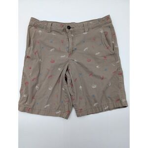 Magellan Outdoors Mens Khaki Fishing Lures Print‎ Shorts Size 30W